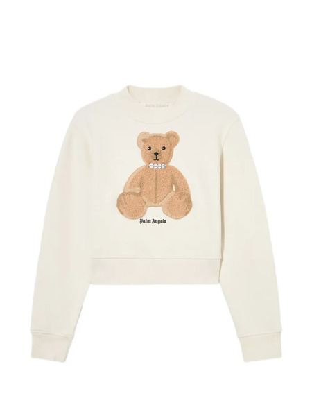 Palm Angels Bear Fitted Sweatshirt - Neutrals 