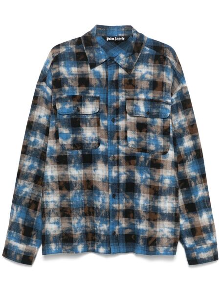  Palm Angels Check-pattern Shirt - Blue 