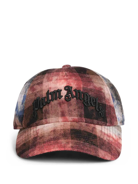  Palm Angels Check-print Baseball Cap - Red 