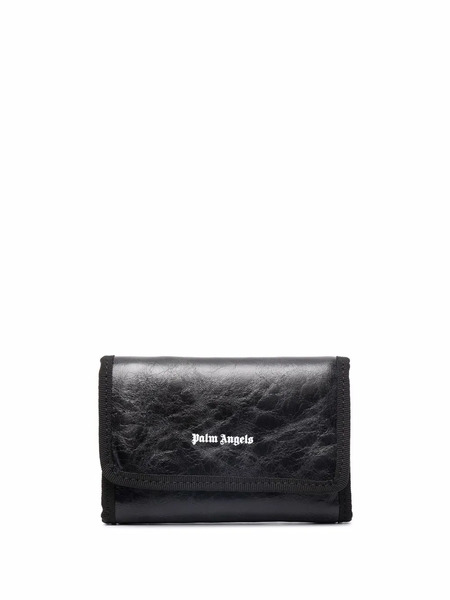  Palm Angels Crinkle Texture Wallet - Black 