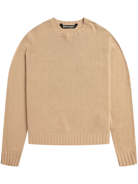  Palm Angels Curved-logo Jumper - Neutrals 