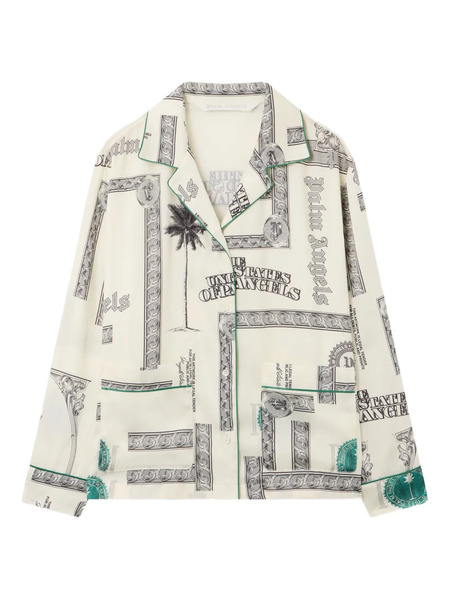  Palm Angels Dollar Print Shirt - Neutrals 