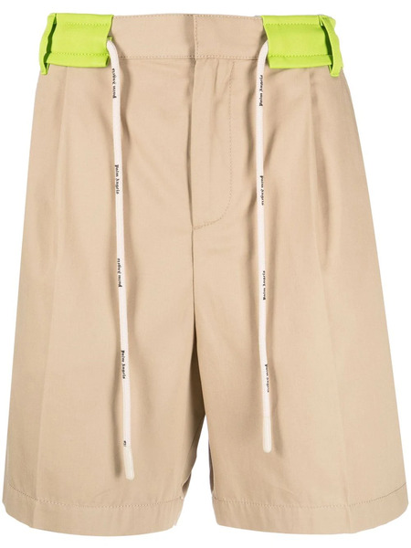  Palm Angels Drawstring Tailored Shorts - Neutrals 