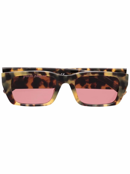  Palm Angels Eyewear Angel Rectangle-frame Sunglasses - Brown 