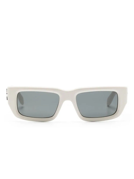  Palm Angels Eyewear Sutter Rectangular-frame Sunglasses - White 