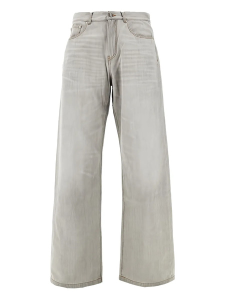  Palm Angels Five-pockets Tonal-stitching Jeans - Grey 
