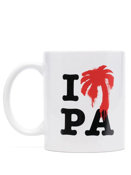  Palm Angels I Love Pa Ceramic Mug - White 