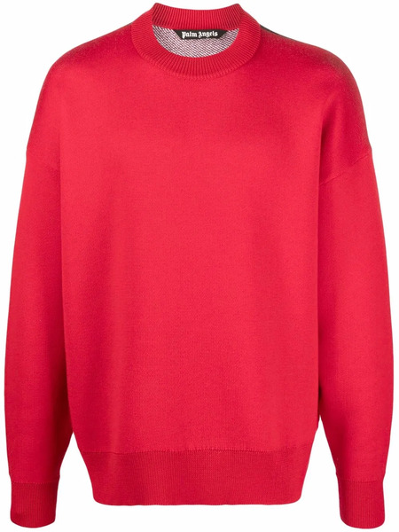  Palm Angels Intarsia-knit Palm Tree Jumper - Red 