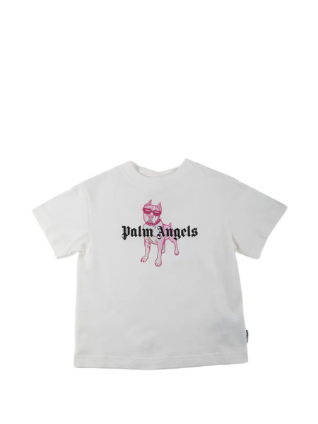  Palm Angels Kids Dog-print T-shirt - White 