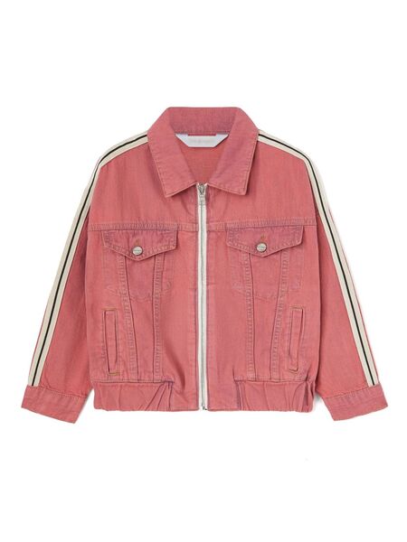  Palm Angels Kids Printed Chambray Jacket - Pink 