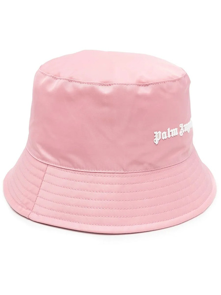  Palm Angels Lettering Logo Bucket Hat - Pink 