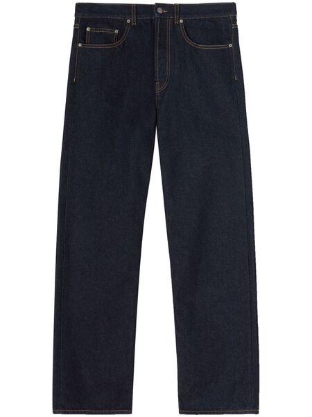  Palm Angels Logo-embroidered Denim Jeans - Blue 