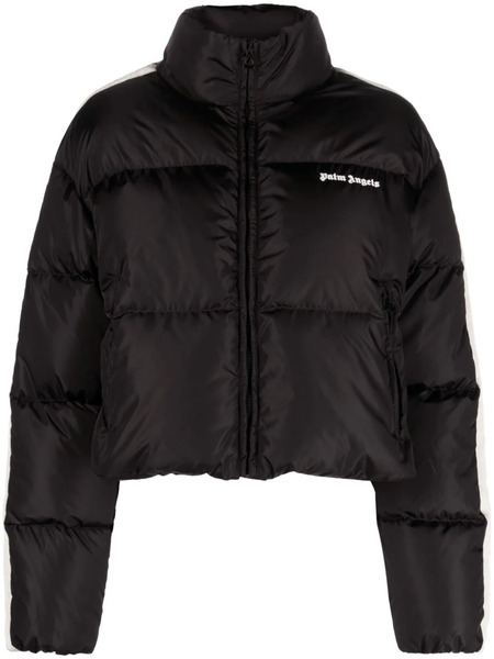  Palm Angels Logo-embroidered Puffer Jacket - Black 