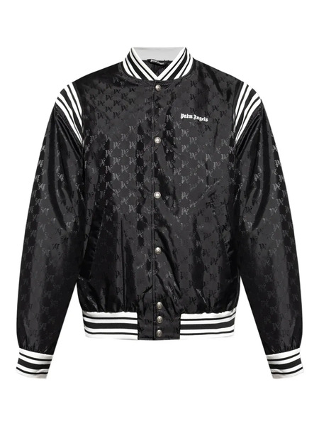  Palm Angels Logo-pattern Bomber Jacket - Black 