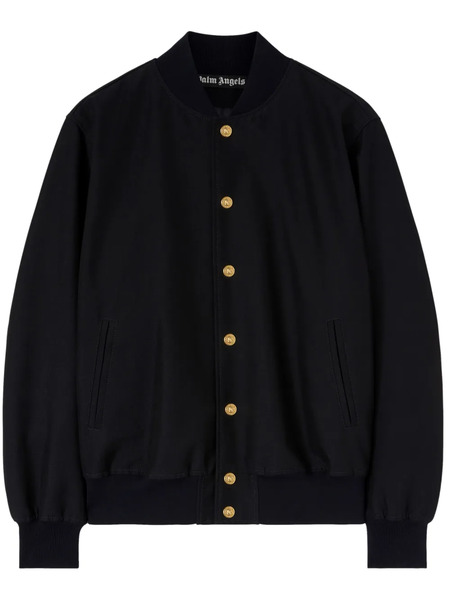  Palm Angels Logo-print Bomber Jacket - Blue 
