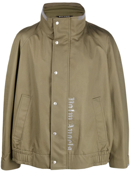 Palm Angels Logo-print Bomber Jacket - Green 