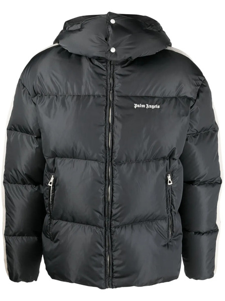  Palm Angels Logo-print Puffer Jacket - Grey 