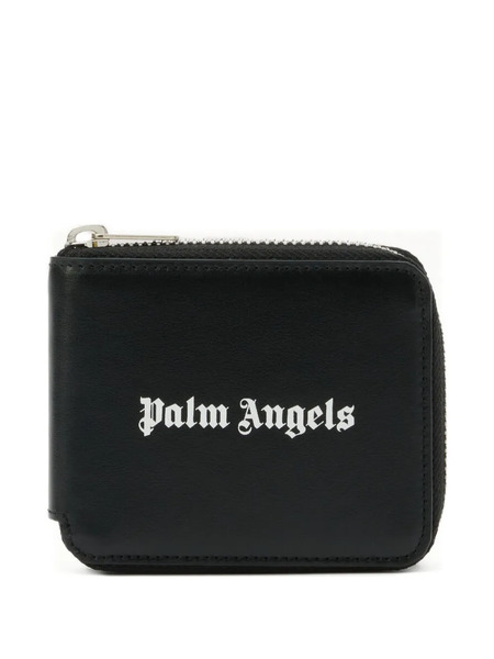 Palm Angels Logo Zip Wallet - Black 
