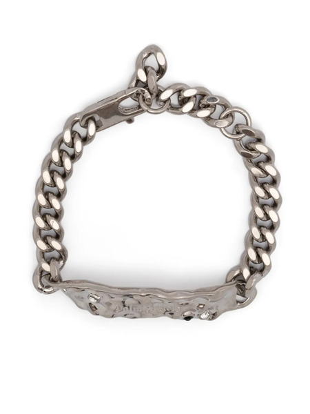  Palm Angels Melted-plaque Bracelet - Silver 