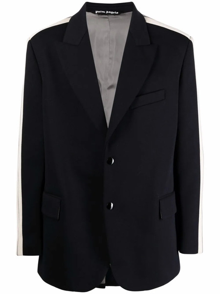  Palm Angels Milano Side-stripe Blazer - Blue 