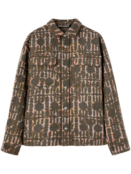  Palm Angels Monogram-pattern Jacket - Green 