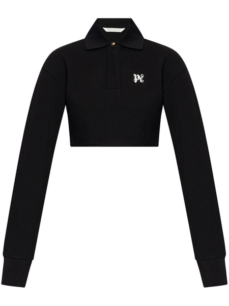  Palm Angels Monogram Polo Top - Black 