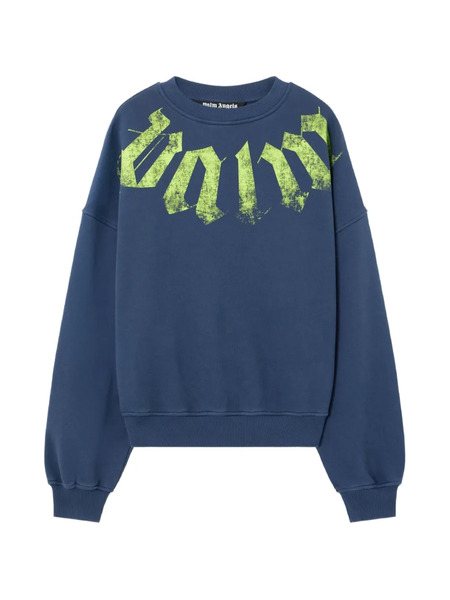  Palm Angels Oversized Logo Sweatshirt - Blue 