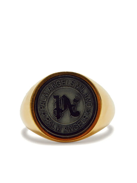  Palm Angels Pa-stone Emblem Ring - Gold 