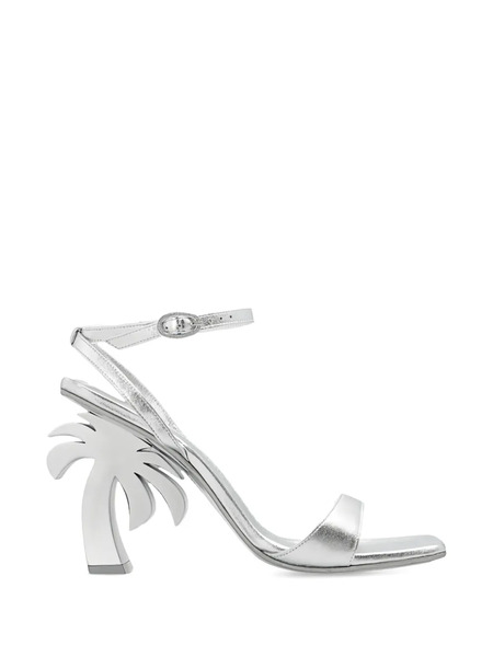  Palm Angels Palm Tree Heels Sandals - Silver 