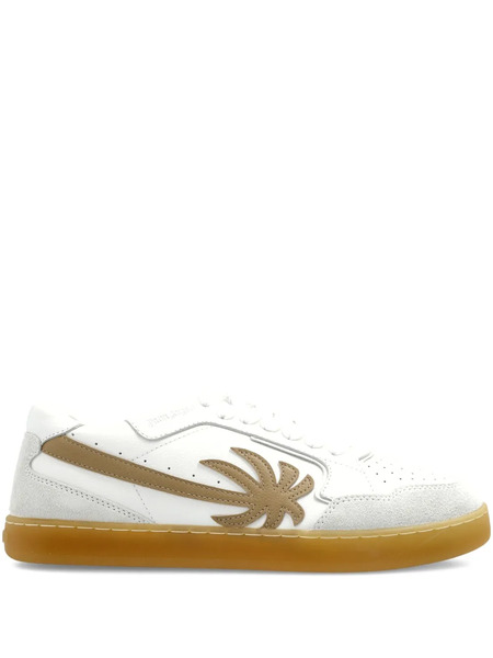  Palm Angels Palm Tree Leather Sneakers - White 