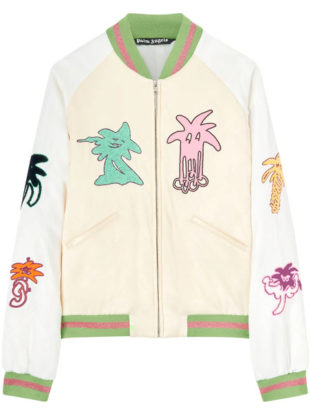  Palm Angels Palmity Quilted Bomber Jacket - Neutrals 