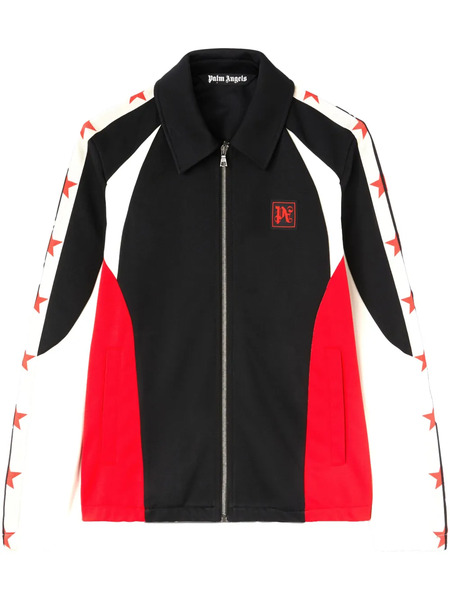  Palm Angels Panelled Logo-print Jacket - Black 