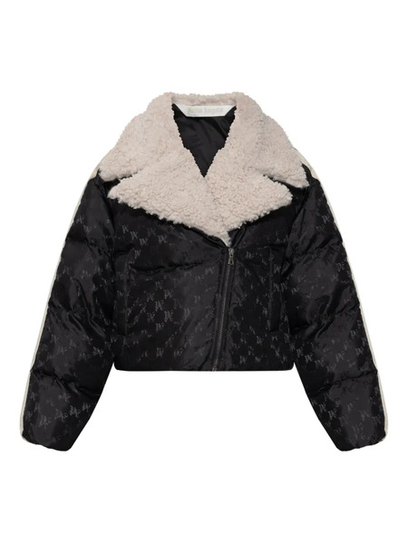  Palm Angels Patterned Faux-fur Jacket - Black 