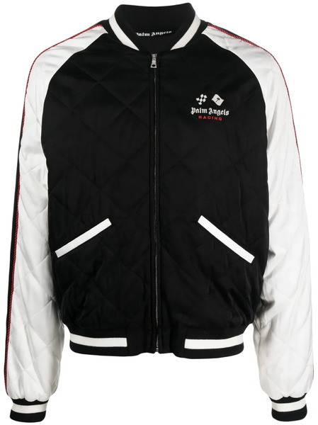  Palm Angels Racing Souvenir Bomber Jacket - Black 