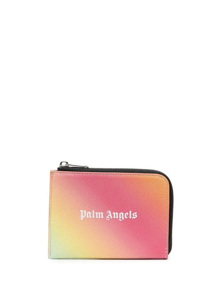  Palm Angels Rainbow Logo-print Cardholder - Multicolour 