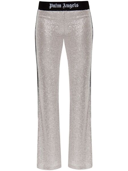  Palm Angels Sequin-embellished Trousers - Silver 