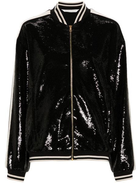 Palm Angels Sequinned Bomber Jacket - Black 
