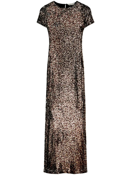  Palm Angels Sequinned Maxi Dress - Brown 