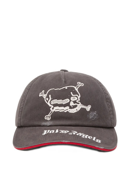  Palm Angels Skull Logo Cap - Grey 
