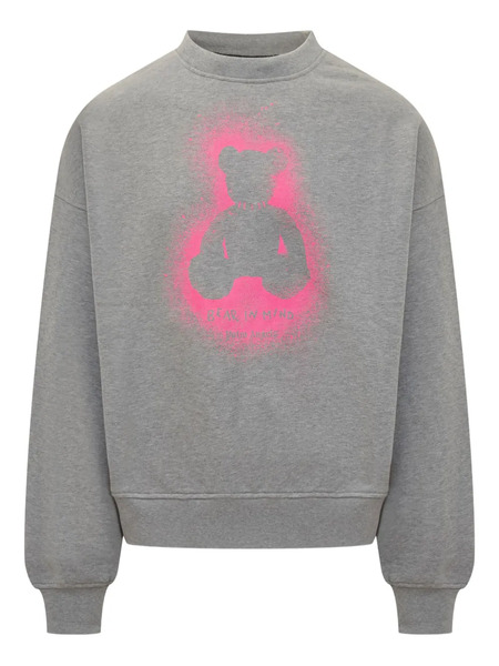  Palm Angels Spray Bear Sweatshirt - Grey 