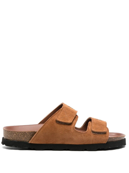  Palm Angels Touch-strap Flap Sandals - Brown 