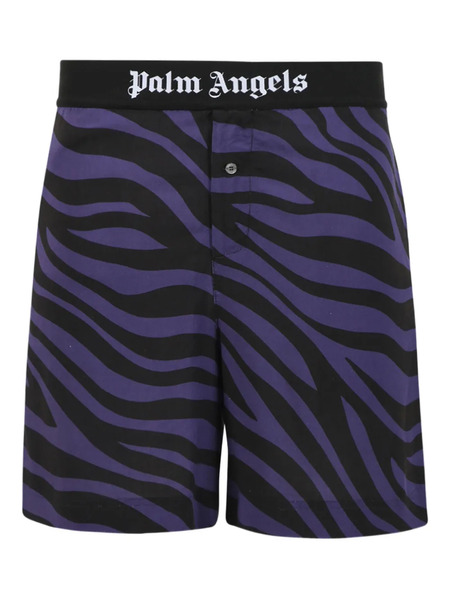  Palm Angels Zebra-print Shorts - Purple 