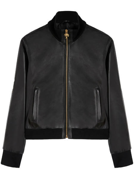  Palm Angels Zip-up Bomber Jacket - Black 