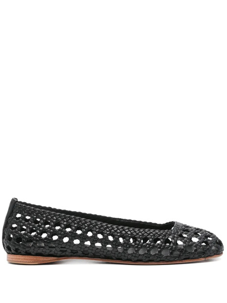  Paloma Barceló Shell Ballet Flats - Black 