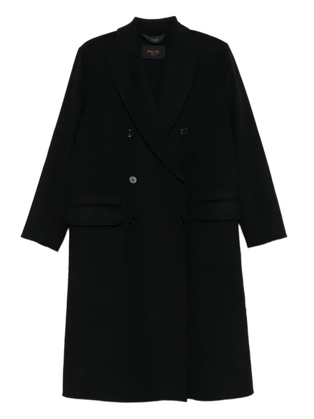  Paltò Daria Double-breasted Wool Coat - Black 
