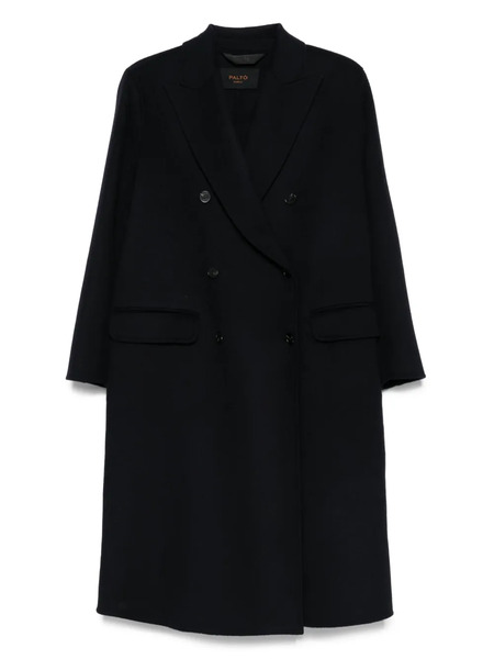  Paltò Daria Double-breasted Wool Coat - Blue 