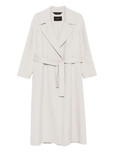  Paltò Paola Belted Lapels Coat - Grey 