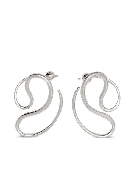 Panconesi Curved-line Earrings - Silver 