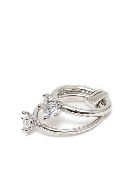  Panconesi Double-rings (pack Of Two) - Silver 