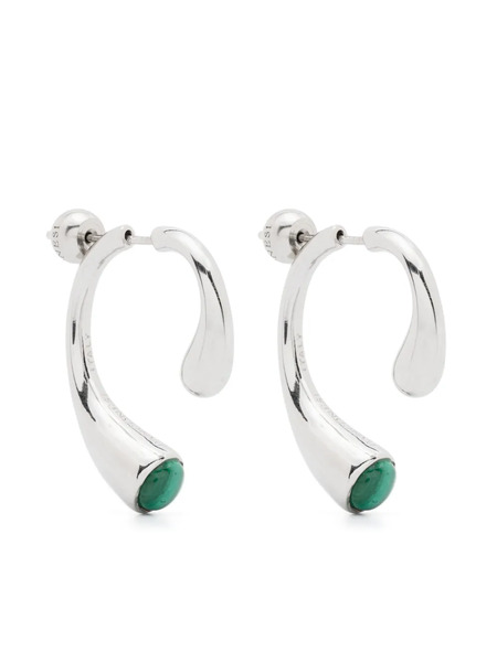  Panconesi P Malakite Earrings - Silver 